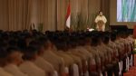 Menhan Prabowo Subianto di hadapan perwira remaja di Balai Sudirman. *Ist