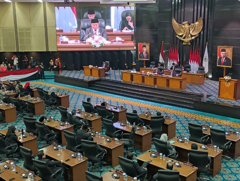 Rapat Paripurna DPRD DKI Umumkan Pimpinan DPRD DKI Jakarta Periode 2024 - 2029. *ric/andreas