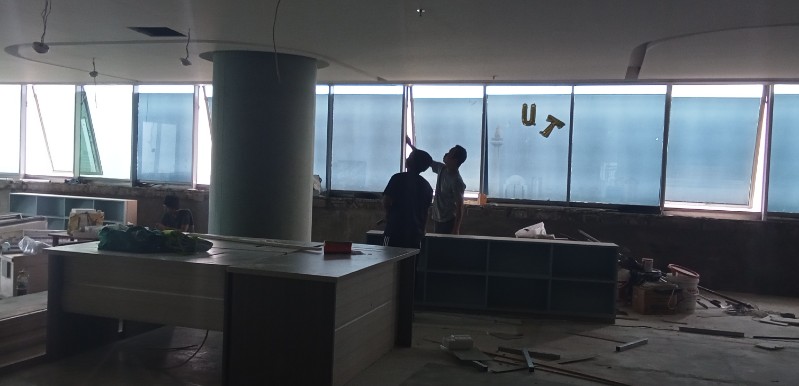 Renovasi Ruangan BKD DKI Jakarta molor dari target selesai pada Oktober tahun ini, Rabu (4/12/2024).*ric/kirman