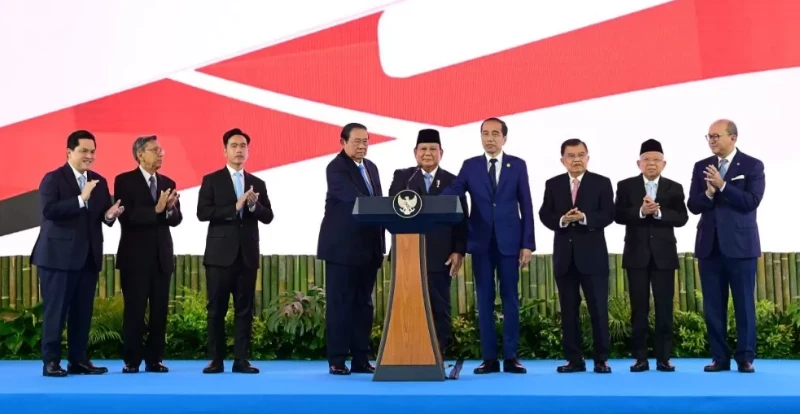 Presiden Prabowo meresmikan Danantara. *ist