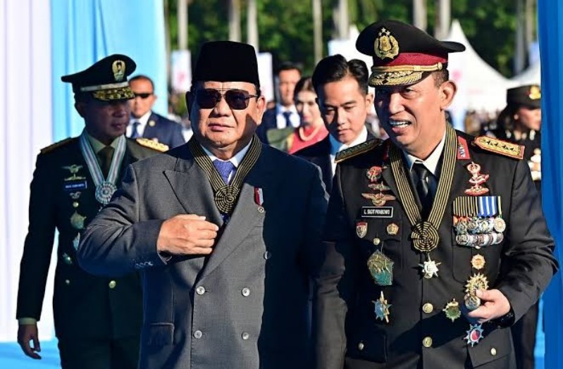 PresidenkPrabowo Subianto bersama Kapolri Jenderal Listiyo Sigit Prabowo. *ist