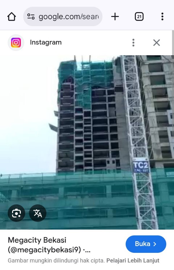Screenshot Apartemen Mega City Bekasi. *Ilustrasi/IG.MegCit.