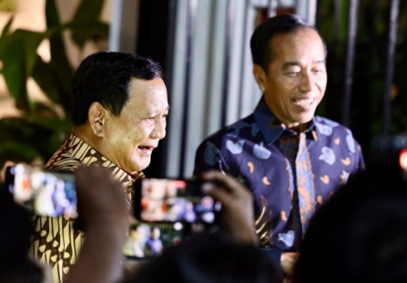 Mantan Presiden Jokowi kunjungi Prabowo di kediamannya Jl Kertanegara, Sabtu (4/10/2025). *ist