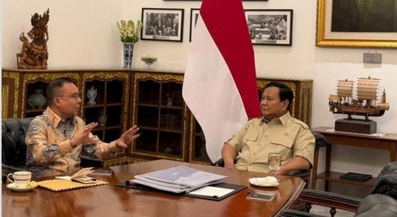 Pertemuan empat mata Presiden Prabowo Subianto dengan Dasco, di Istana Negara, Senin (17/11/2025), membahas pelbagai masalah penting. *Ist