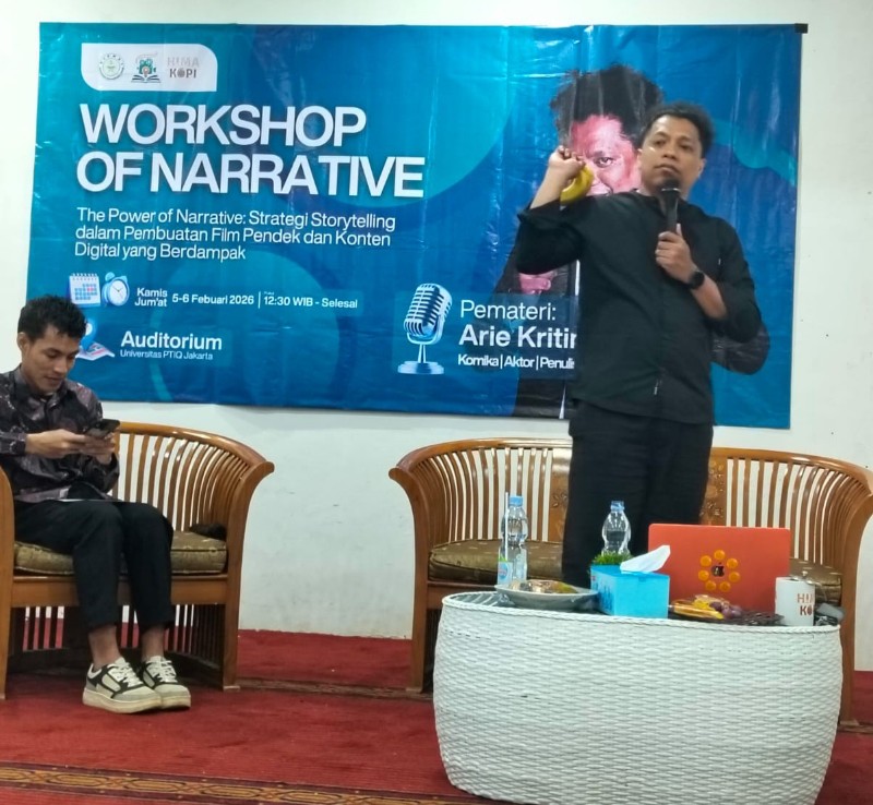 Work shop of Narrative bertajuk “The Power of Narrative: Strategi Storytellling dalam Pembuatan Film Pendek dan Konten Digital yang Berdampak”, Kamis (5/2/2026) di UPTQ. *Ist