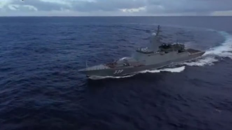 Detasemen Armada Pasifik Rusia bersandar di Jakarta pada Minggu (29/3/2026). *Ist