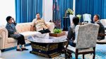 Presiden Prabowo Subianto menerima kunjungan Ketua Umum PDI Perjuangan sekaligus mantan Presiden ke-5, Megawati Soekarnoputri di Istana Negara, Kamis (19/3/2026). Dalam kesempatan tersebut, Sufmi Dasco Ahmad -Wakil Ketua DPR- mendampingi Presiden Prabowo dan Puan Maharani -Ketua DPR- mendampingi Megawati. *Ist