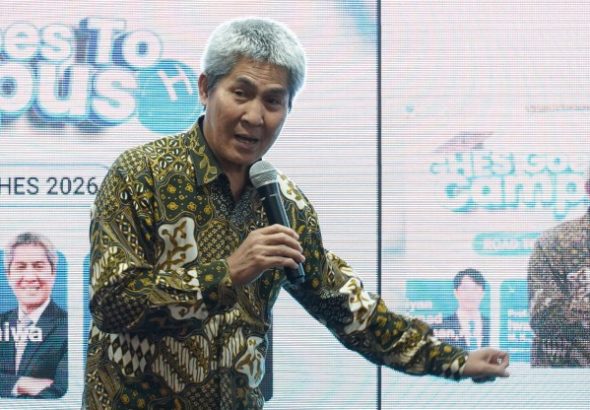 Rektor Kampus Institut Teknologi PLN (ITPLN) Prof Dr Ir Iwa Garniwa MK MT, IPU, ASEAN Eng, menegaskan kampus memiliki peran penting sebagai penggerak utama dalam pengembangan ekosistem hidrogen nasional, Kamis (9/4/2026), di Kampus ITPLN. *Ist