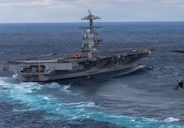 Kapal perang milik AS terpantau di Selat Malaka, sementara di Selat Hormuz makin memanas, baru - baru ini. *Ist