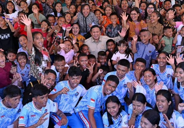 Presiden Prabowo Subianto saat melakukan kunjungan kerja di Pulau Miangas, Sulawesi Utara, pada Sabtu (9/5/2026). *Ist