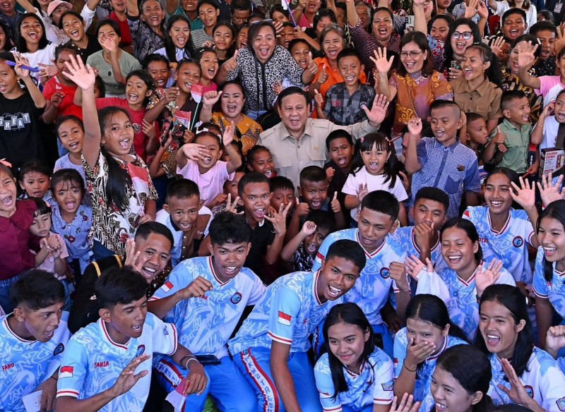 Presiden Prabowo Subianto saat melakukan kunjungan kerja di Pulau Miangas, Sulawesi Utara, pada Sabtu (9/5/2026). *Ist