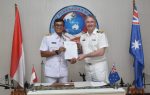 Pertemuan Kapusjianmar Seskoal Laksma TNI Salim dan Kepala SPC-A Kapten Bernard Roy Dobson, menyikapi perkembangan kawasan Indo-Pasifik. *Ist