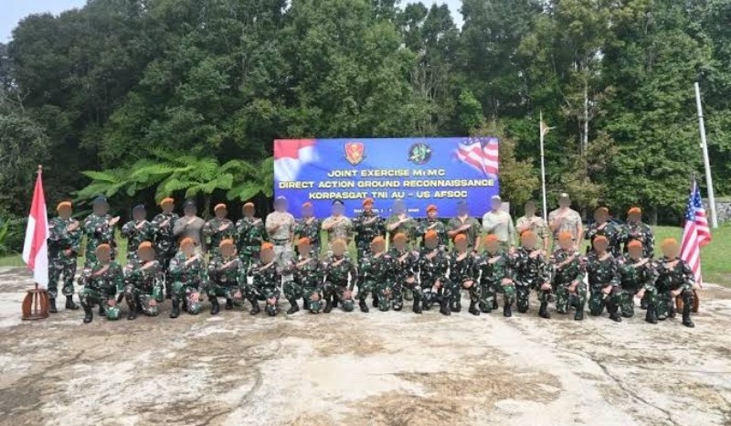 Latihan Bersama (Latma) Direct Action Ground Reconnaissance (DAGR) 2026 antara Korps Pasukan Gerak Cepat (Korpasgat) TNI Angkatan Udara dan pasukan khusus United States Air Force Special Operations, telah berakhir. *Foto: ig/TNI AU