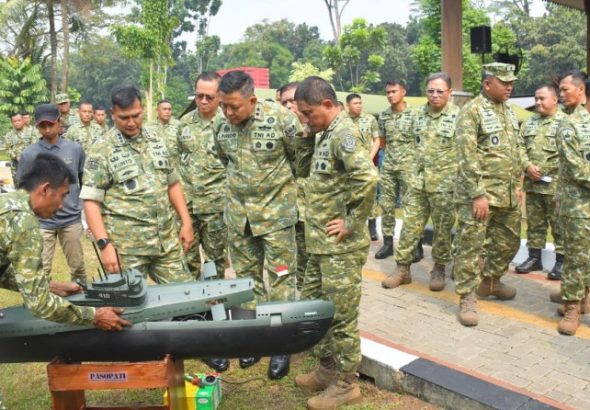 DiPanglima Kogabwilhan I Letnan Jenderal TNI Kunto Arief Wibowo memimpin langsung gladi model ini menjadi bagian krusial dari rangkaian persiapan latihan terpadu. *foto: portalkomando