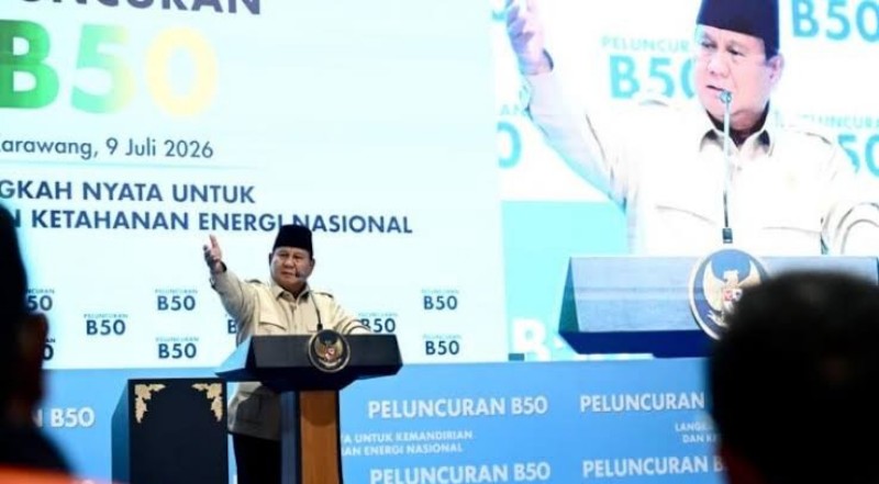 Presiden Prabowo Subianto mencanangkan Program yang diresmikan di Rest Area KM 57 Tol Jakarta-Cikampek, Karawang, Jawa Barat, Kamis (9/7/2026). *Ist