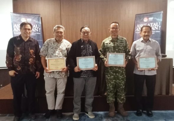Dialog dengan Tema: Aset atau Ancaman, Kompleksitas Laut Cina Selatan dalam Relasi Indonesia- Cina, di Jakarta, Grand Alia Hotel, baru – baru ini. *Ist