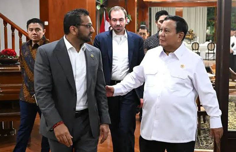 Presiden Prabowo Subianto menerima kunjungan kehormatan Direktur Federal Bureau of Investigation (FBI) Amerika Serikat, Kash Patel, di Kertanegara, Jakarta, pada Rabu (22/07/2026). *foto: kemensesneg