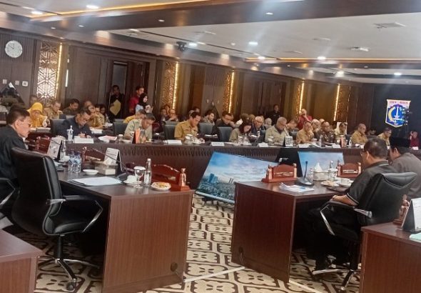 Rapat Kerja Komisi A dengan mitra eksekutif, Selasa (18/8/2026), di gedung DPRD DKI Jakarta. *andreas