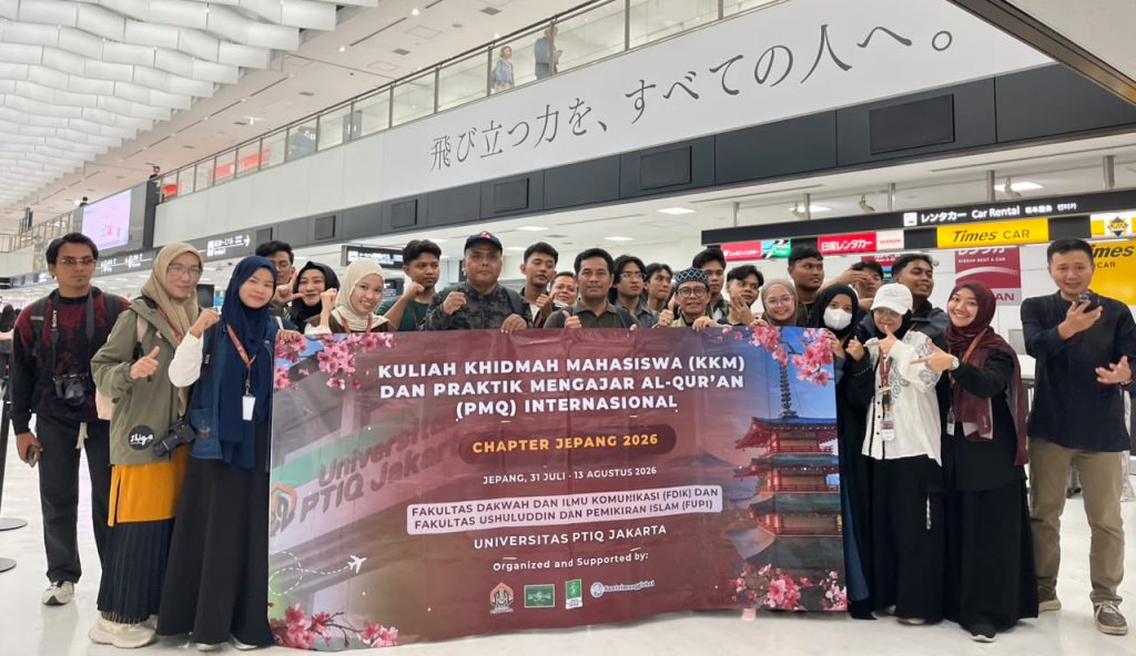 Sebanyak 26 orang rombongan terdiri dari dosen dan mahasiswa Universitas PTIQ bertolak ke Jepang untuk melakukan kerja sama dan pengabdian masyarakat. *ist