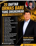 Hasyim Djojohadikusumo akan mengukuhkan 20 oragnisasi massa baru. *Ist