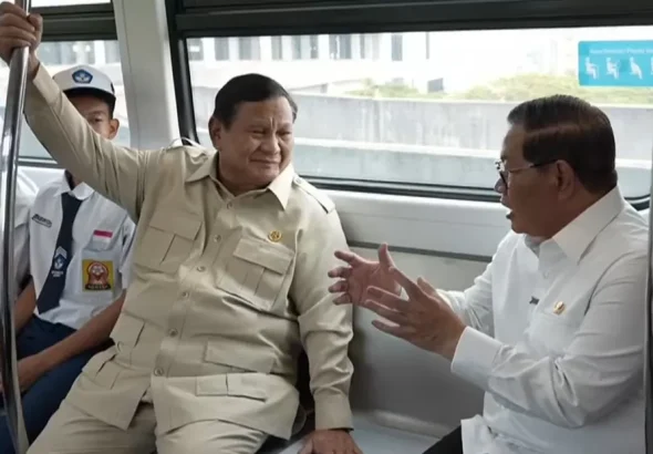Presiden Prabowo Subianto meresmikan operasionalisasi LRT Velodrome - Manggarai, Rabu (16/9/2026). *Ist