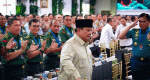 Presiden Prabowo Subianto memberikan taklimat kepada 800 perwira tinggi TNI dan Polri di Istana Negara, Sabtu (10/10/2026). *Ist